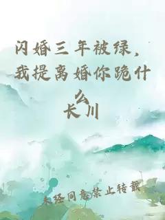 閃婚三年被綠，我提離婚你跪什么