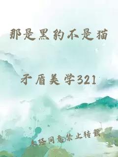 那是黑豹不是貓