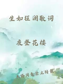 生如狂瀾歌詞