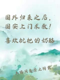 國外歸來之后，國安上門求救！